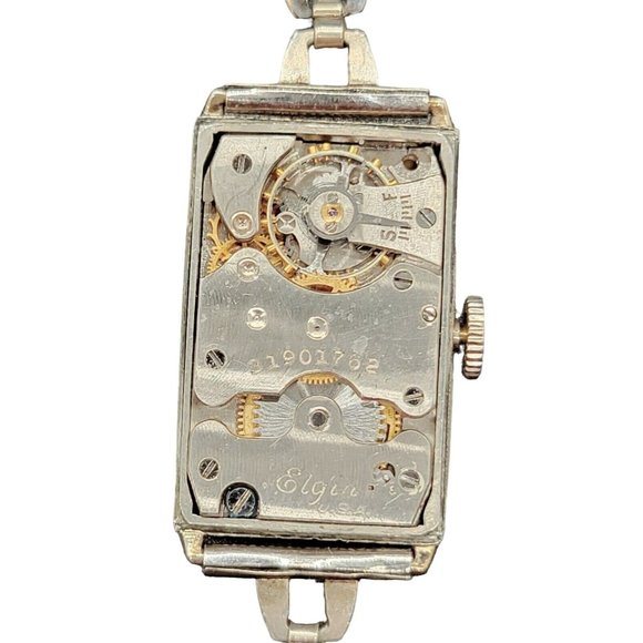 Rare Vintage Glam Circa 1920\'s Art Deco Ladies Enameled Elgin Parisienne AS IS t main image 6